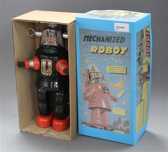 A Nomura (Japan) mid-20th century battery-operated Mechanized Robot (replacement box)